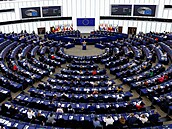Předsedkyně Evropské komise Ursula von der Leyenová přednáší v Evropském...