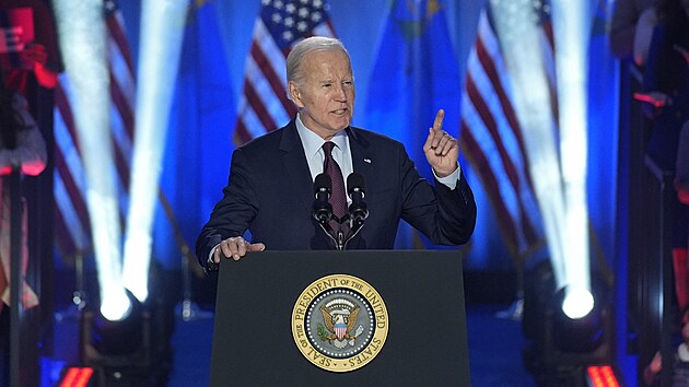 Joe Biden pi projevu v Nevad (4. nora 2024)
