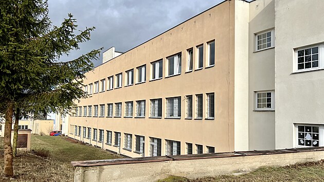 Budova Dětské psychiatrické nemocnice v Lounech (únor 2024)
