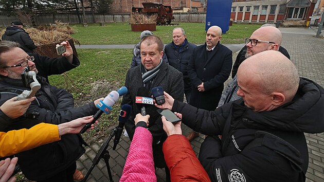 Odboráři vyhlašují velký protest 22. února před hlavní branou huti Liberty Ostrava. (8. února 2024)