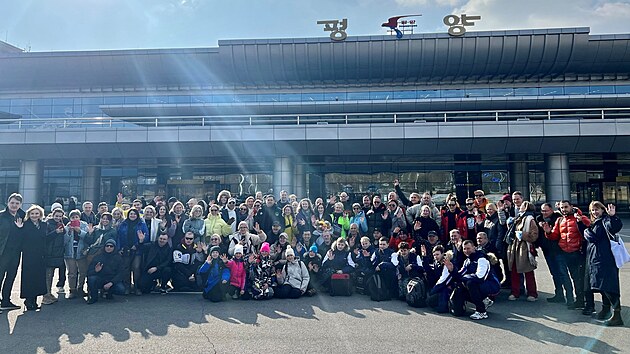 Turist� z Ruska v Severn� Koreji (9. �nora 2024)