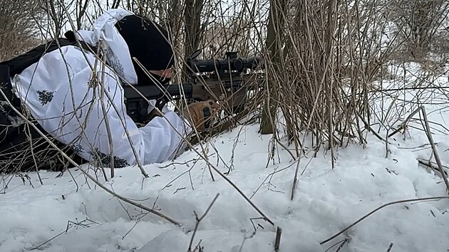 Ukrajinsk sniper s pezdvkou Krasivyj (Hezk)