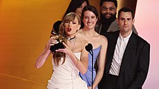 Taylor Swift na cenách Grammy (4. února 2024).