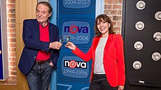 Oslavy t�icátých narozenin TV Nova si nenechali ujít bývalý moderáto�i Mí�a...
