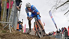 Kry�tof Ba�ant jede závod junior� na MS v cyklokrosu v Tábo�e.