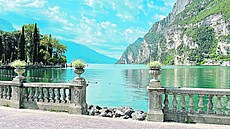 Msto Riva del Garda leí na behu Gardského jezera. Daniel zde byl loni.