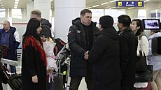 Turisté z Ruska v Severní Koreji (9. února 2024)
