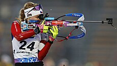 �eská biatlonistka Markéta Davidová ve sprintu na MS v Novém M�st� na Morav�.