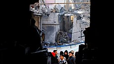 Následky izraelského útoku v Rafáhu (3. února 2024)