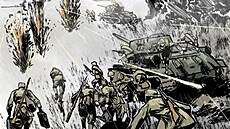 Ukázka z komiksu T�i královny, konkrétn� z p�íb�hu v�novanému Kv�t� Bedná�ové....