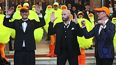 Americký herec John Travolta v italském vysílání pedvedl slepií tanec. (7....