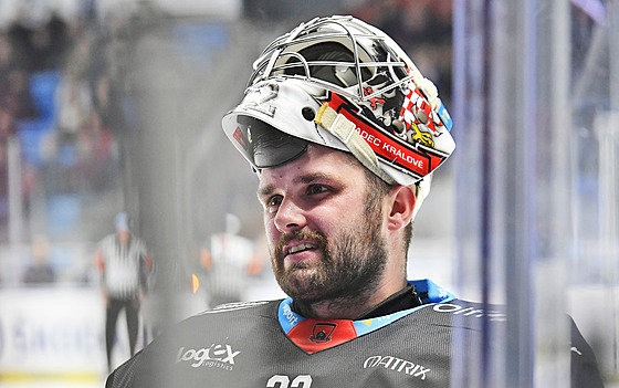 Patrik Barto�ák v dresu královehradeckého Mountfieldu.