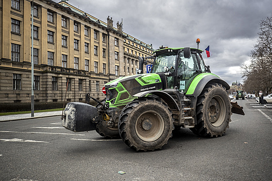 Protest eských zemdlc v Praze (19. února 2024)