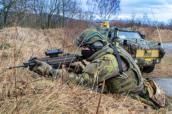 Vojáci 25. protiletadlového raketového pluku ze Strakonic na cvi�ení ve...