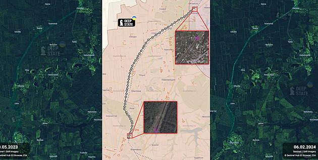 Satelity odhalily ruský „car vlak“ v Donbasu. Měří třicet kilometrů