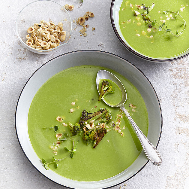 Polévka z brokolice a špenátu