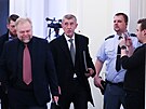 Andrej Babi odchází od soudu. (14. února 2024)