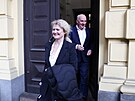 Jana Nagyová odchází od soudu. (14. února 2024)