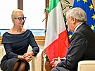 Italský ministr zahranií Antonio Tajani bhem setkání s Julií Navalnou v...