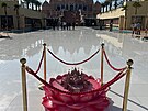 Chrám Baps Hindu Mandir v Abu Dhabi den ped otevením