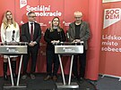 Expremiér za SOCDEM Vladimír pidla a první ti kandidáti SOCDEM pro volby do...