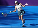 Ruská tenistka Anastasija Pavljuenkovová v duelu s Markétou Vondrouovou.
