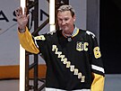 Mario Lemieux b�hem velkého ve�era Jaromíra Jágra v Pittsburghu