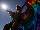 Raquel Potíová na karnevalu v Riu de Janeiru v kostýmu a na chdách (10. února...
