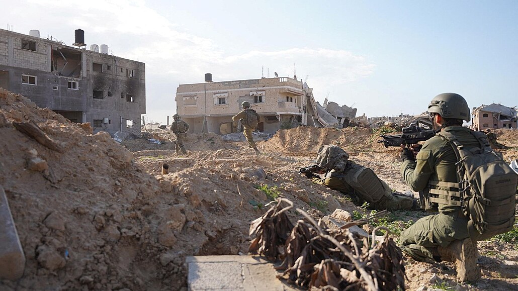 Izraeltí vojáci v Pásmu Gazy (17. února 2024)