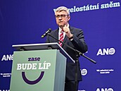Místopředseda ANO Karel Havlíček na volebním sněmu  ANO v Praze na Chodově