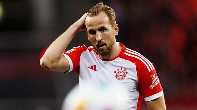 Harry Kane z Bayernu Mnichov b�hem utk�n� n�meck� bundesligy v Leverkusenu.