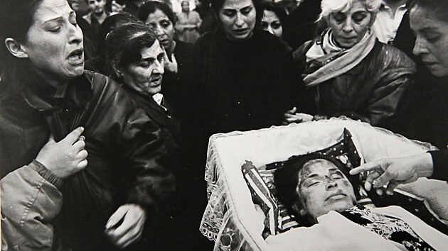 Poheb utopen Heleny Bihriov v kostele svatho Ducha v Opav 21. nora 1998.