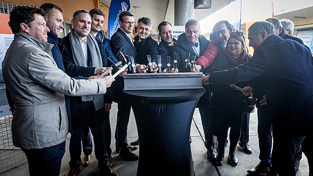 Slavnostn zahjen modernizace ndra Praha-Smchov (13. nora 2024)