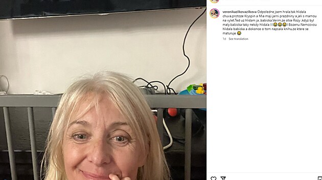 Veronika ilkov se kvli vnuce na Instagramu pustila do Jaromra Soukupa a pozdji i ministra vnitra Vta Rakuana. (17. nora 2024)