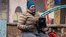 Následky útoku ruských dron� na Kyjev (7. února 2024)