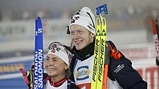Johannes Bö s Ingrid Tandrevoldovou po závod smíených tafet.