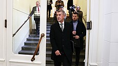 Andrej Babiš odchází od soudu. (14. února 2024)