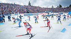 Start tafetového závodu en v Novém Mst na Morav