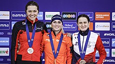 MEDAILISTKY. Nejlep�í trojice v závod� na t�i kilometry na sv�tovém �ampionátu...