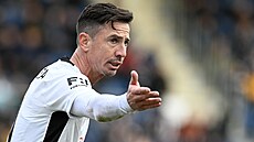 Fotbalista Milan Petrela ze Slovácka bhem utkání s Pardubicemi.