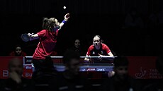 Egyp�anka Hana Godaová podává na MS v Pusanu proti Han� Matelové.