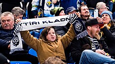 Rytíi Kladno - Vítkovice, hokejová extraliga, 10. února 2023. Fanouek Kladna.