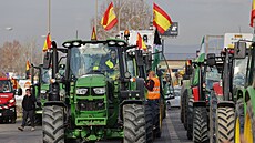 Protest �pan�lských zem�d�lc�