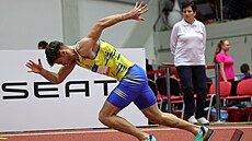 Matk Krsek na halovém mistrovtsví republiky atlet v Ostrav.