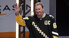 Mario Lemieux bhem velkého veera Jaromíra Jágra v Pittsburghu
