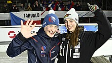 Anna Fernstädtová a Timon Draho�ovský slaví na Sv�tového poháru skeletonist� v...