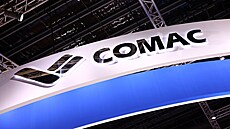 Expozice leteckého výrobce Comac na veletrhu v Singapuru (18. února 2024)