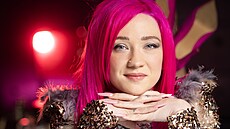 Tereza Ma�kov� na focen� v hudebn�m klubu Jazz Dock (2024).