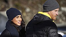 Vévodkyn Meghan a princ Harry v tréninkovém kempu Invictus Games bhem...
