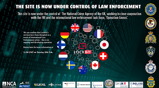 Policie z USA, Velké Británie a dalích zemí hackla web LockBit. Tu...